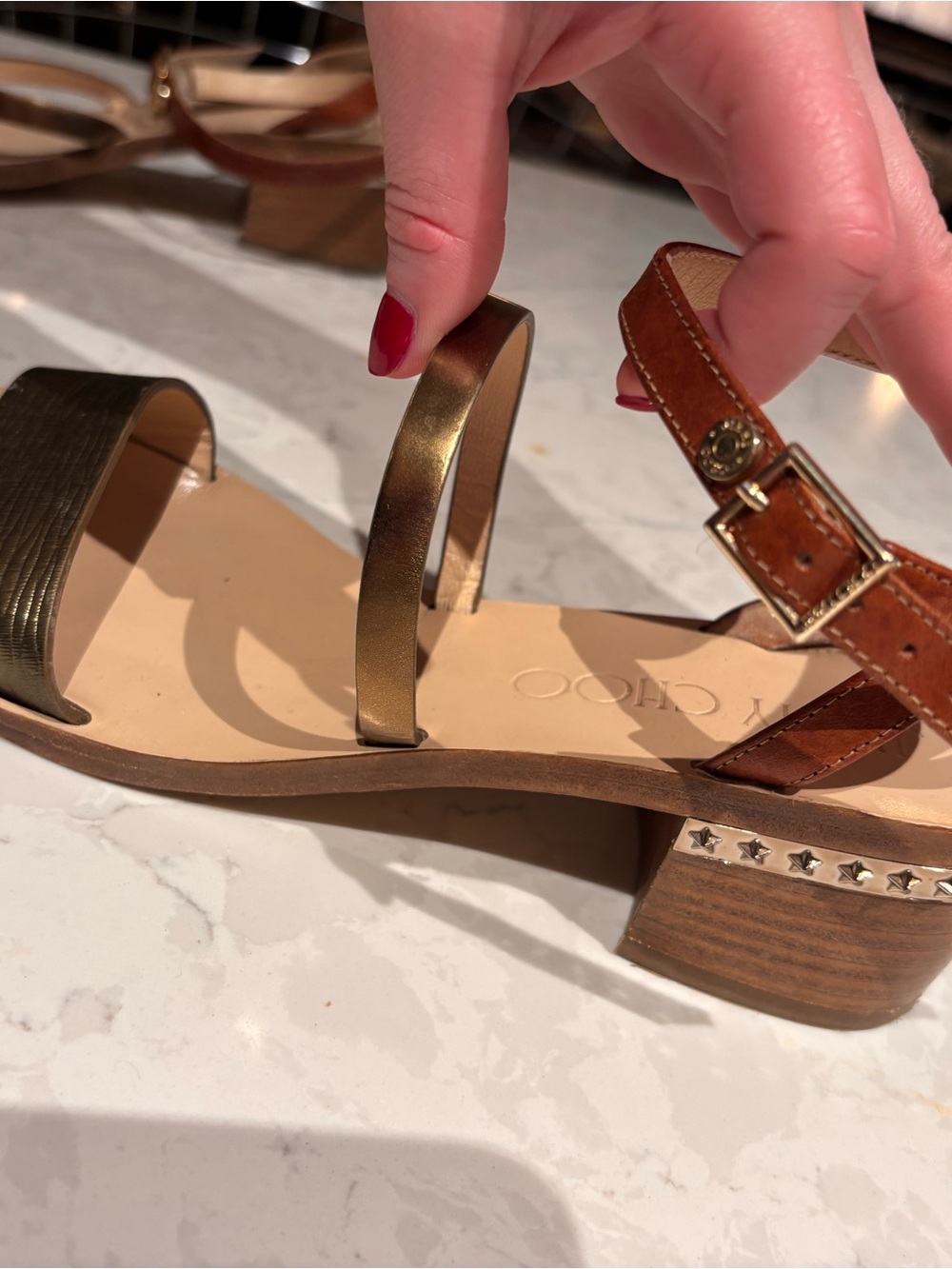 RARE Vinage Jimmy Choo Leather Strappy Sandals